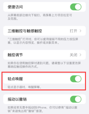 深州苹果授权维修站分享iPhone轻点无法唤醒怎么办 