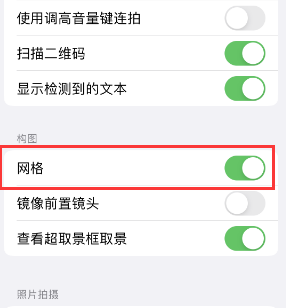 深州苹果手机维修网点分享iPhone如何开启九宫格构图功能 